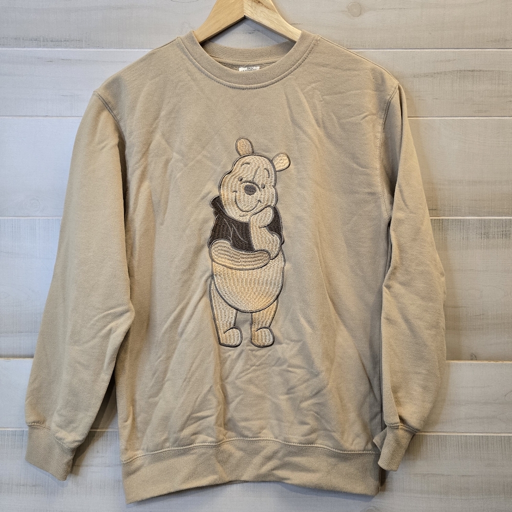 {XS} Disney Winnie The Pooh Embroidered Tan Sweatshirt